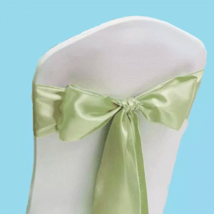 Satin chair sash reseda