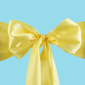 Satin chair sash yellow