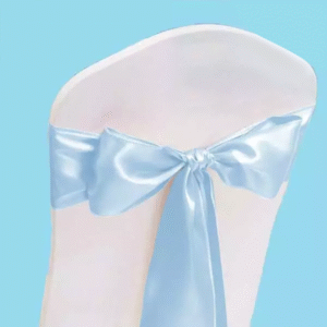 Satin chair sash baby blue 1