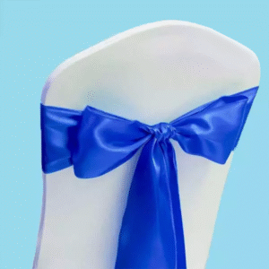 Satin chair sash royal blue 1