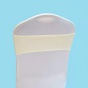 Spandex chair sash ivory