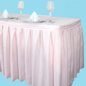 Table skirt dusty rose 1