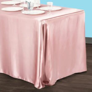 Gular satin tablecloth dusty rose 1