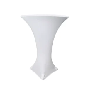 24in white round spandex table cover