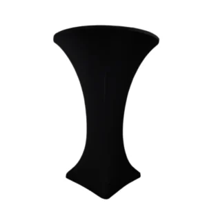 30in black round spandex table cover