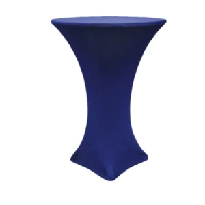 30in navy blue round spandex table cover