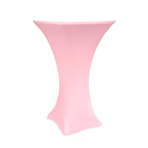 30in pink round spandex table cover