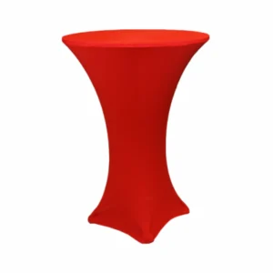 30in red round spandex table cover