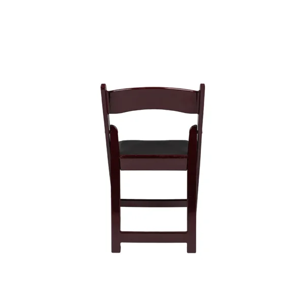 Mahogany resin chair with padding back