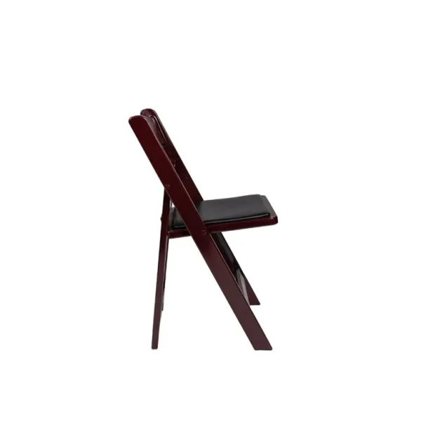 Mahogany resin chair with padding side