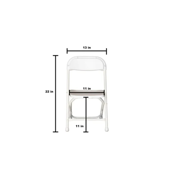 Children’s white folding chair 1