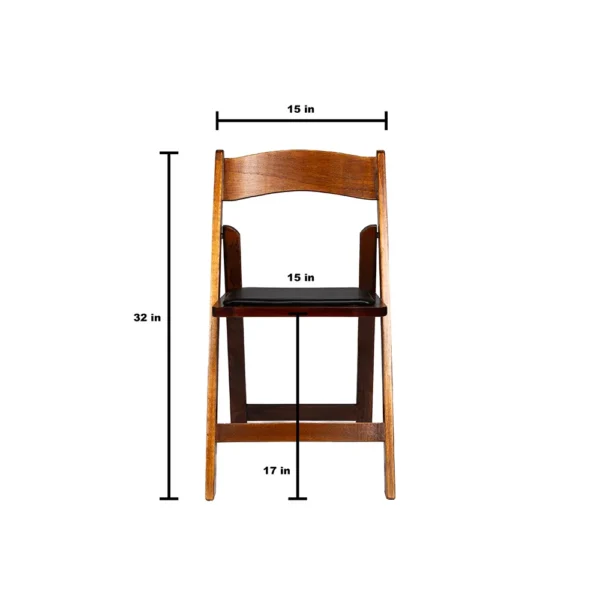 Fruitwood folding chair with padding 1