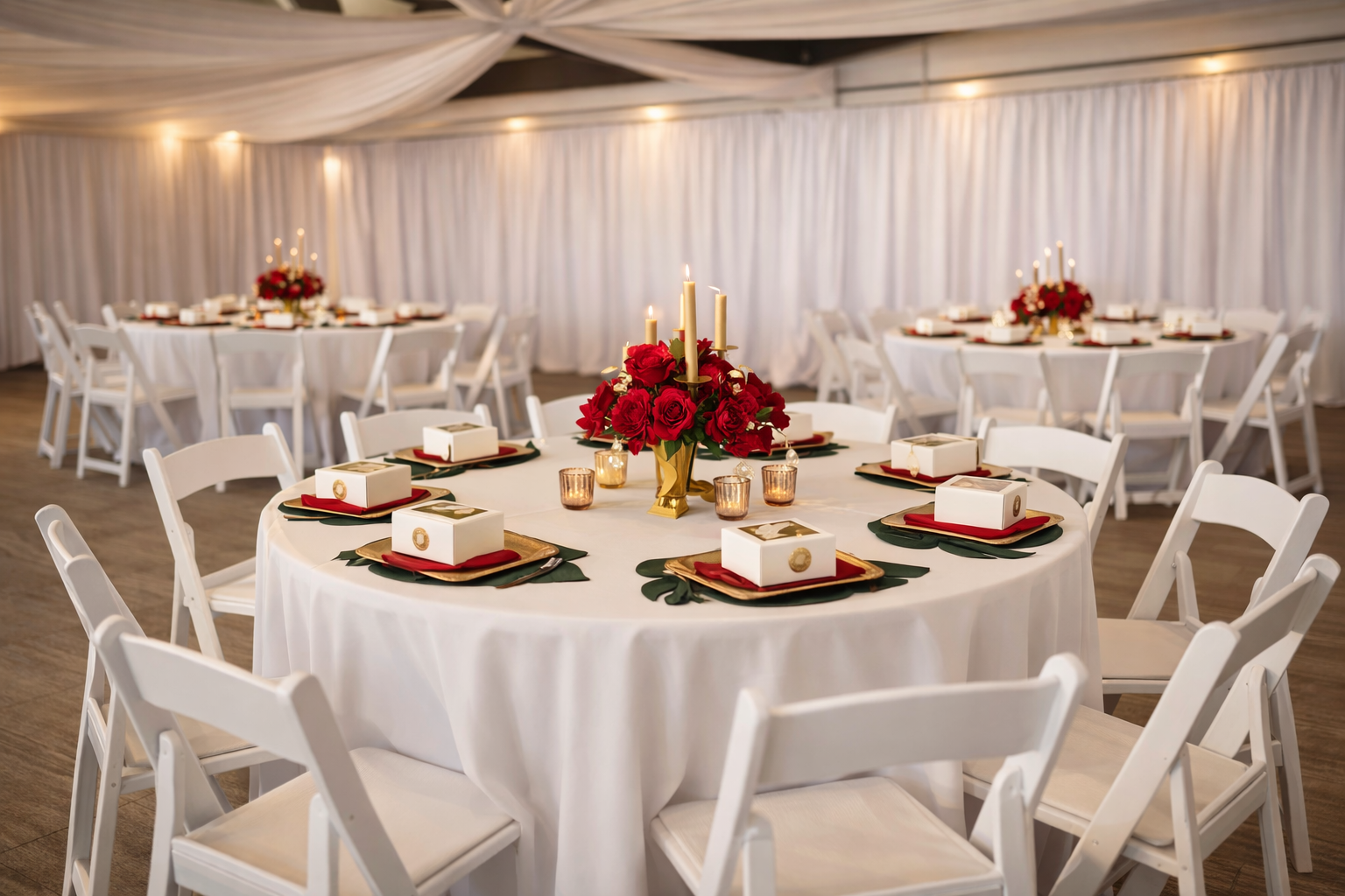 Party rentals table and chair setup in Los Angeles