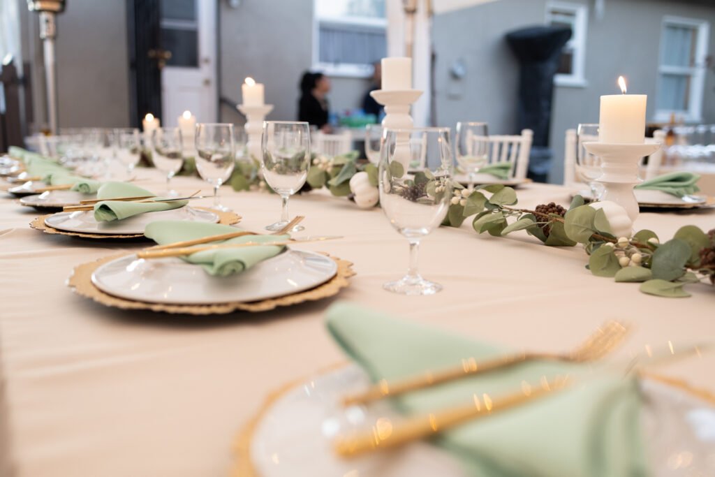 11.24.22 thanksgiving table setup, charger, glassware,chiavari chair (22)