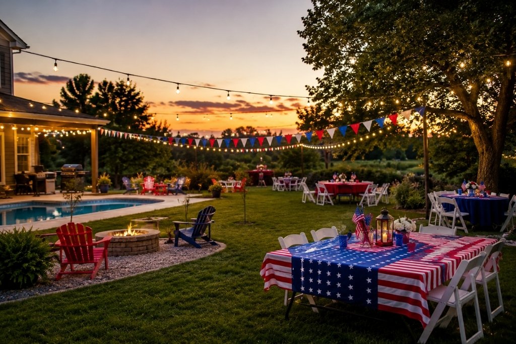 Backyard party celebration