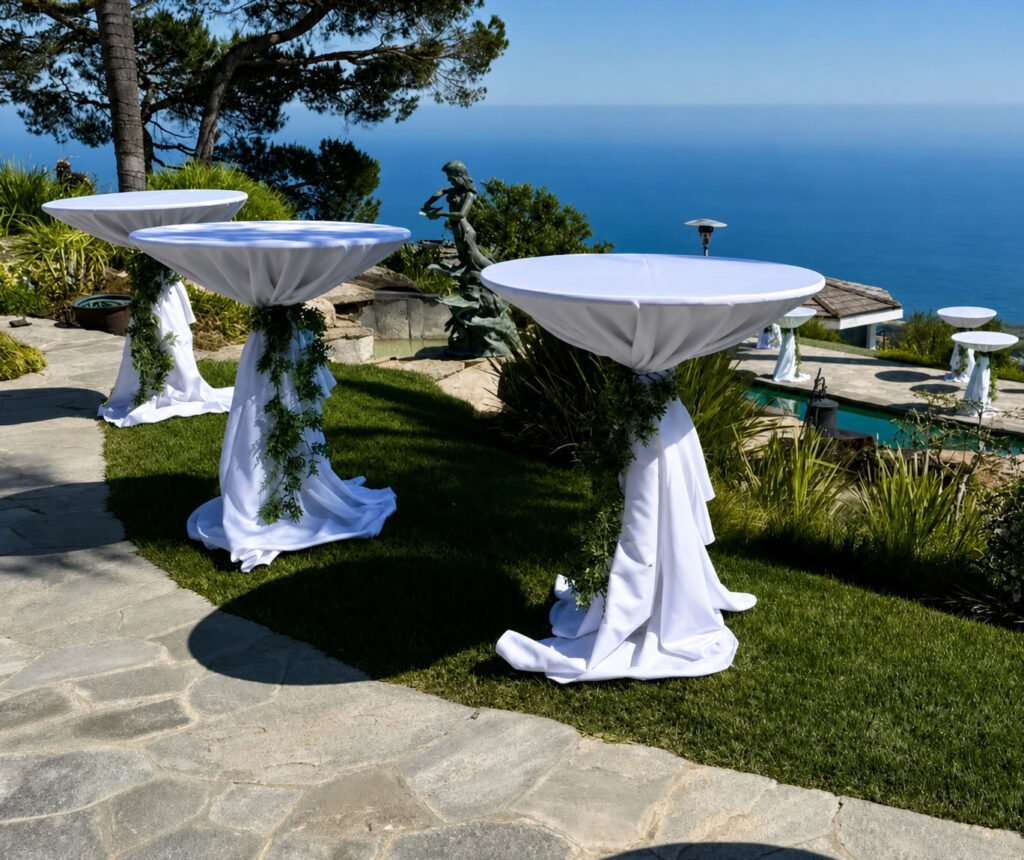 Outdoor White Sheet Decorated Furnitures