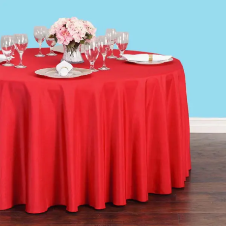 108 inch round polyester tablecloth red