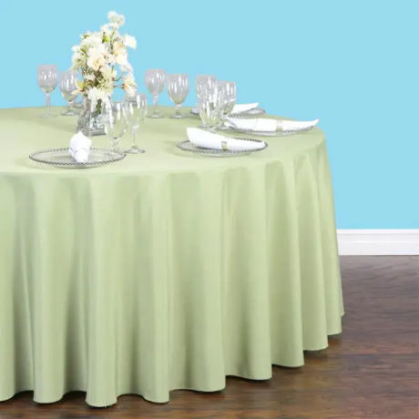 108 inch round polyester tablecloth reseda