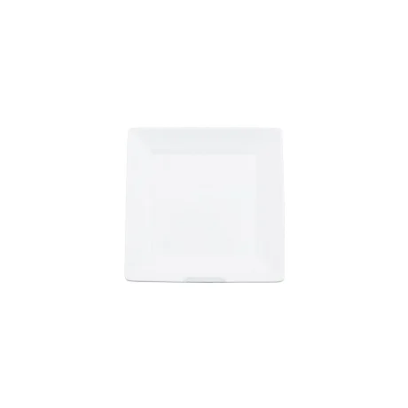 10in bright white square dinner plate 5 set