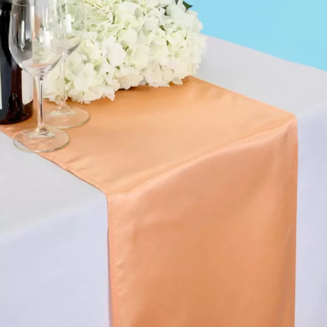 14 by 108 inches satin table runner dusty rose