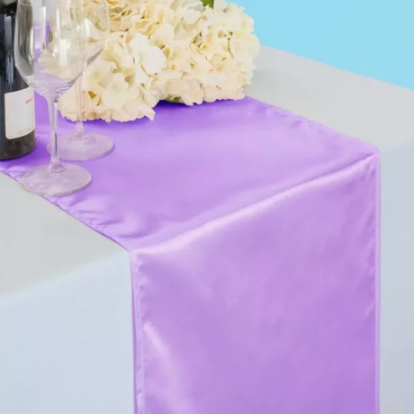 14 by 108 inches satin table runner lavander
