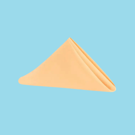 20 by 20 polyester napkins peach