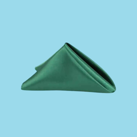 20 by 20 satin napkins hunter green