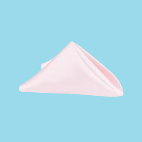 20 by 20 satin napkins baby pink