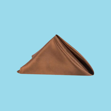 20 by 20 satin napkins chocolate