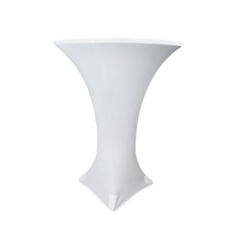 30in white round spandex table cover
