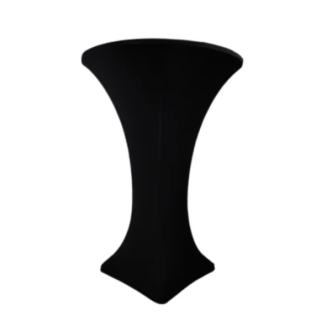 36in black round spandex table cover