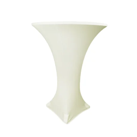 36in ivory round spandex table cover