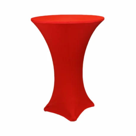 36in red round spandex table cover