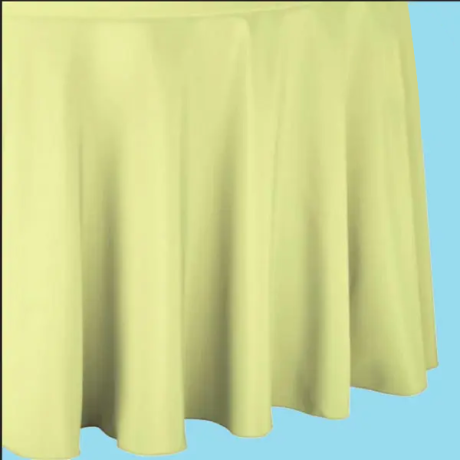 60 by 102 inches rectangular polyester tablecloth tea green