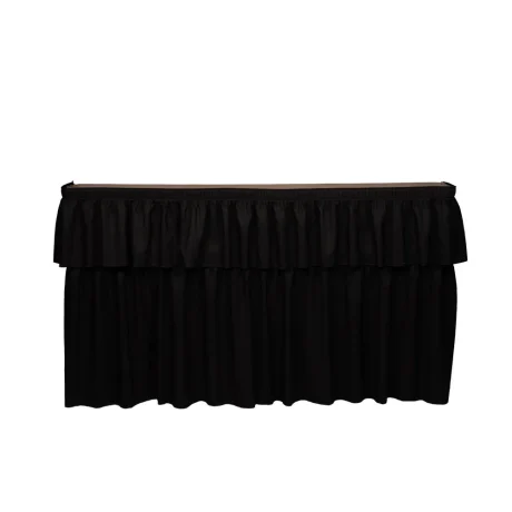 6ft Bar With Skirt Black
