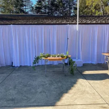 8ft height pipe and drapes
