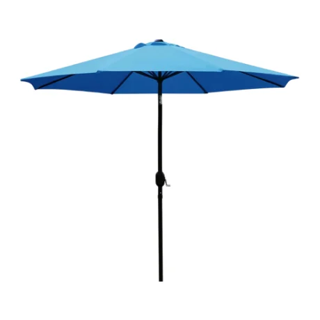 Blue patio umbrella rental for outdoor event setups in Los Angeles – PartyGo Rentals.