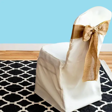 Polyester banquet chair cover ivory
