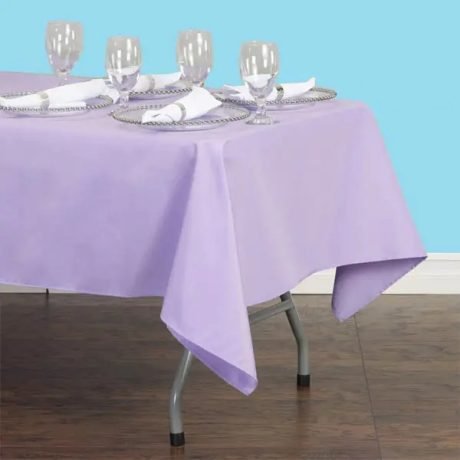 Rectangular polyester tablecloth lavender