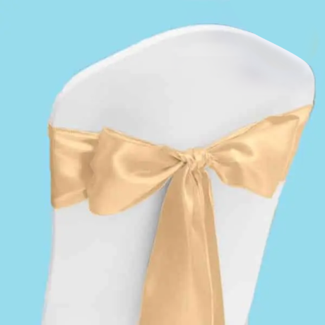 Satin chair sash cantaloupe