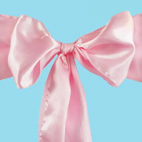 Satin chair sash dusty baby pink
