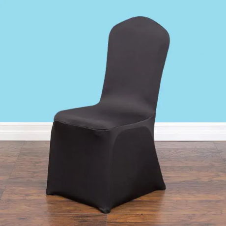 Spandex banquet chair cover black
