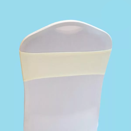 Spandex chair sash ivory